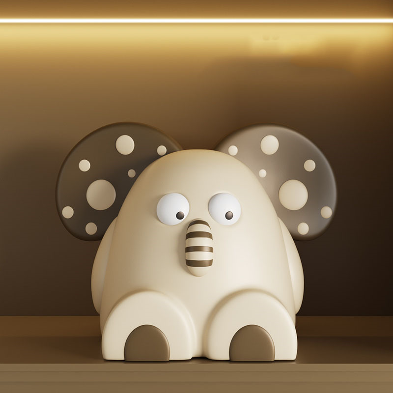 Cartoon Big-Eared Elephant Desktop Ornament
