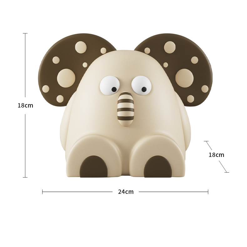 Cartoon Big-Eared Elephant Desktop Ornament