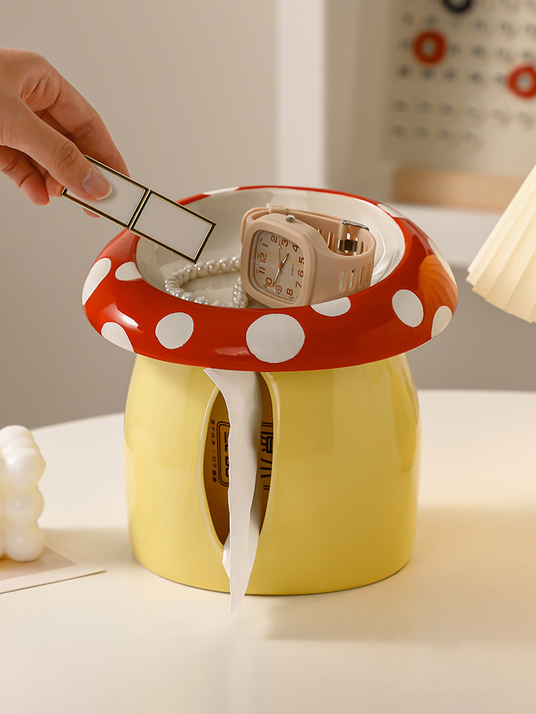 Countryside Mushroom Tissue Box And Storage Tray