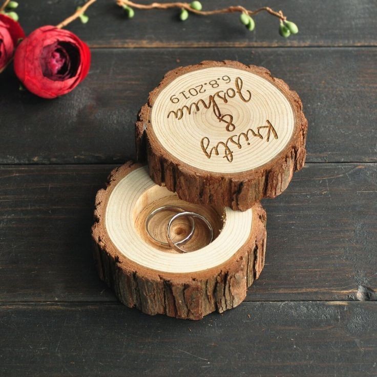 Custom Wooden Jewelry Ring Storage Gift Box