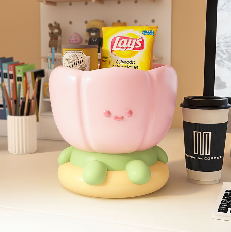 Cute Cartoon Flower Desktop Organizer