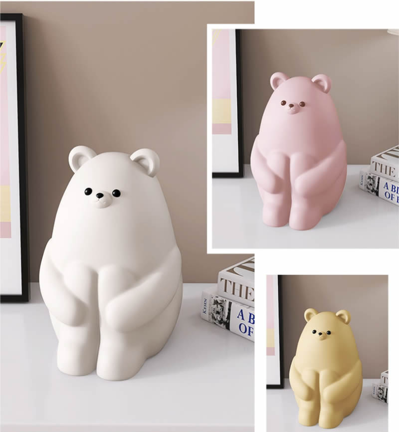 Cute Cartoon Hugging Bear Tissue Box