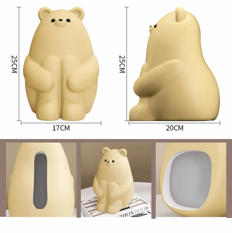 Cute Cartoon Hugging Bear Tissue Box