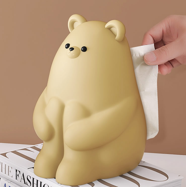 Cute Cartoon Hugging Bear Tissue Box