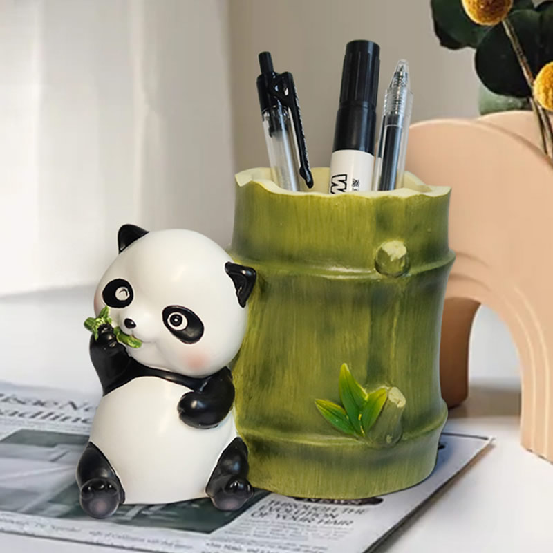 Cute Cartoon Panda Organize Pen Holder