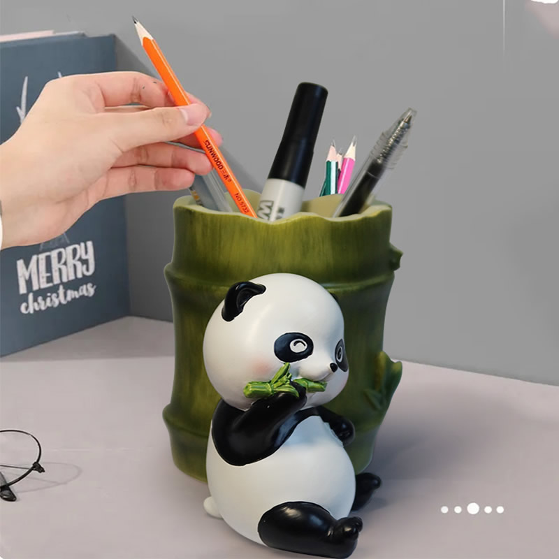 Cute Cartoon Panda Organize Pen Holder