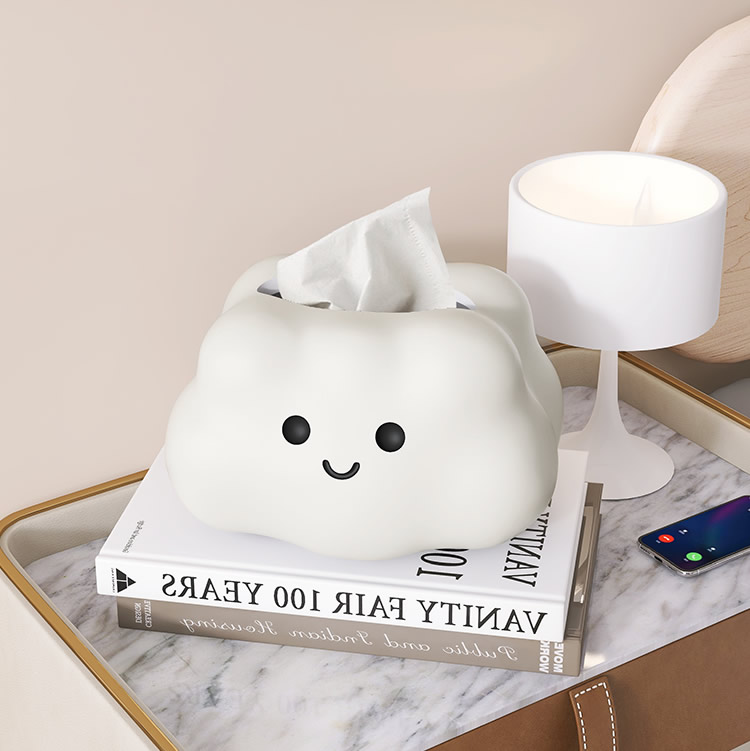 Cute Cloud Smiley Tissue Box