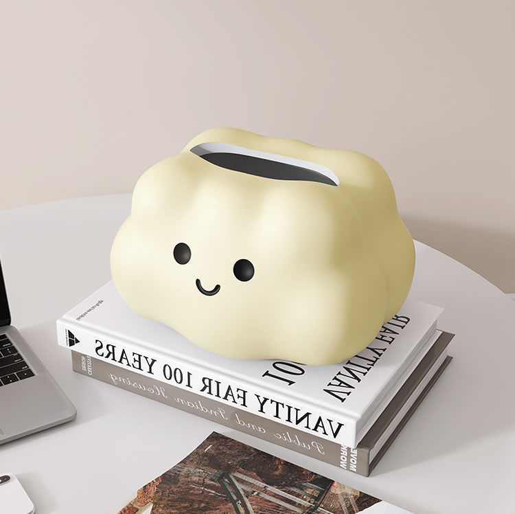 Cute Cloud Smiley Tissue Box