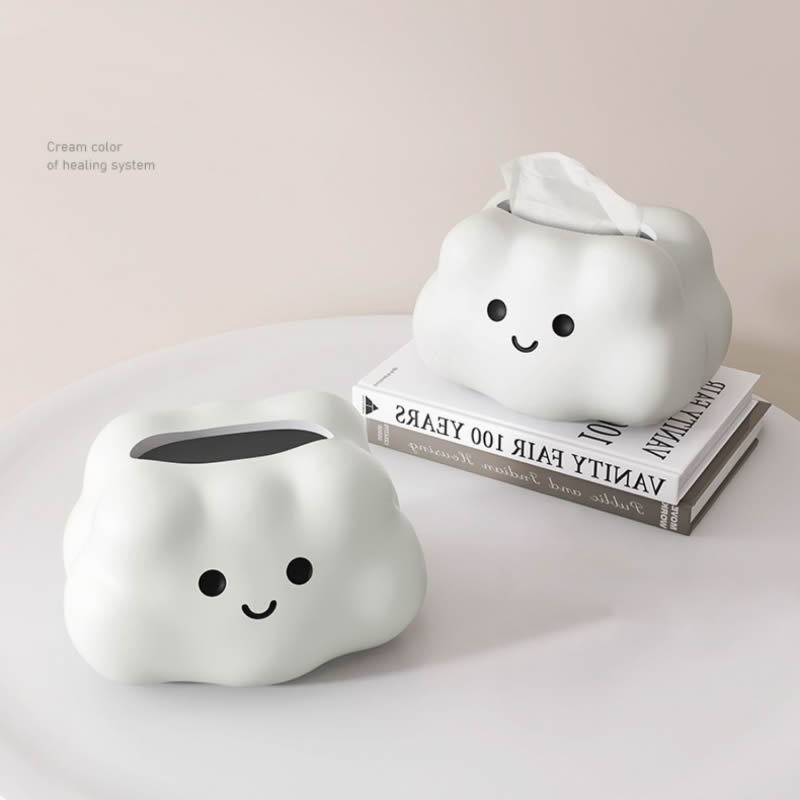 Cute Cloud Smiley Tissue Box