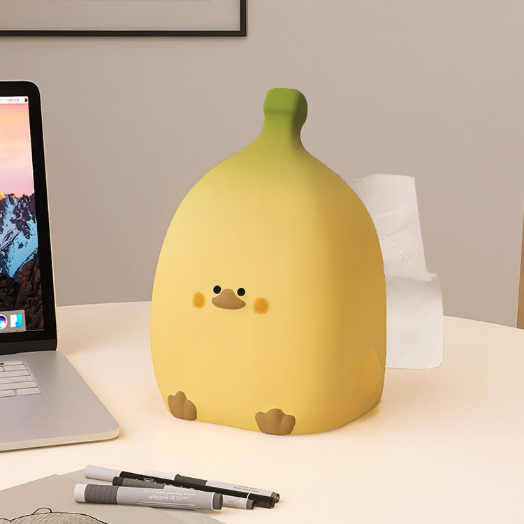 Cute-Duck-And-Banana-Combination-Table-Decoration-Tissue-Box