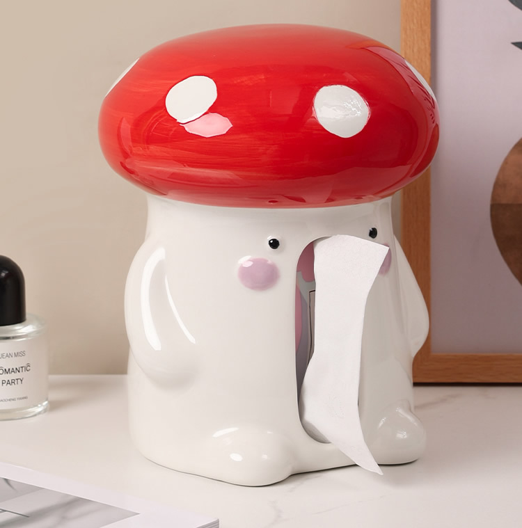 Cute Mushroom Decor Tissue Box