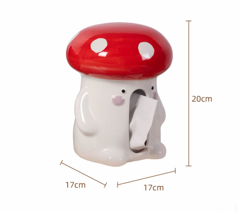 Cute Mushroom Decor Tissue Box