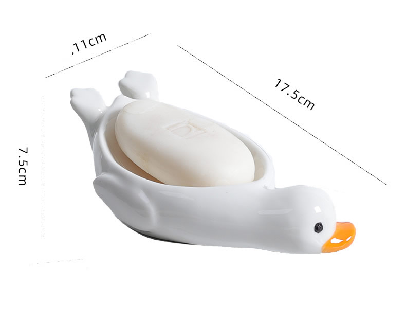 Duck Ceramic Soap Dish With Filtered Water
