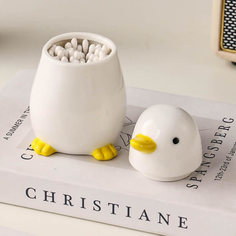 Duck Toothpick Holder, Cotton Swab Organizer