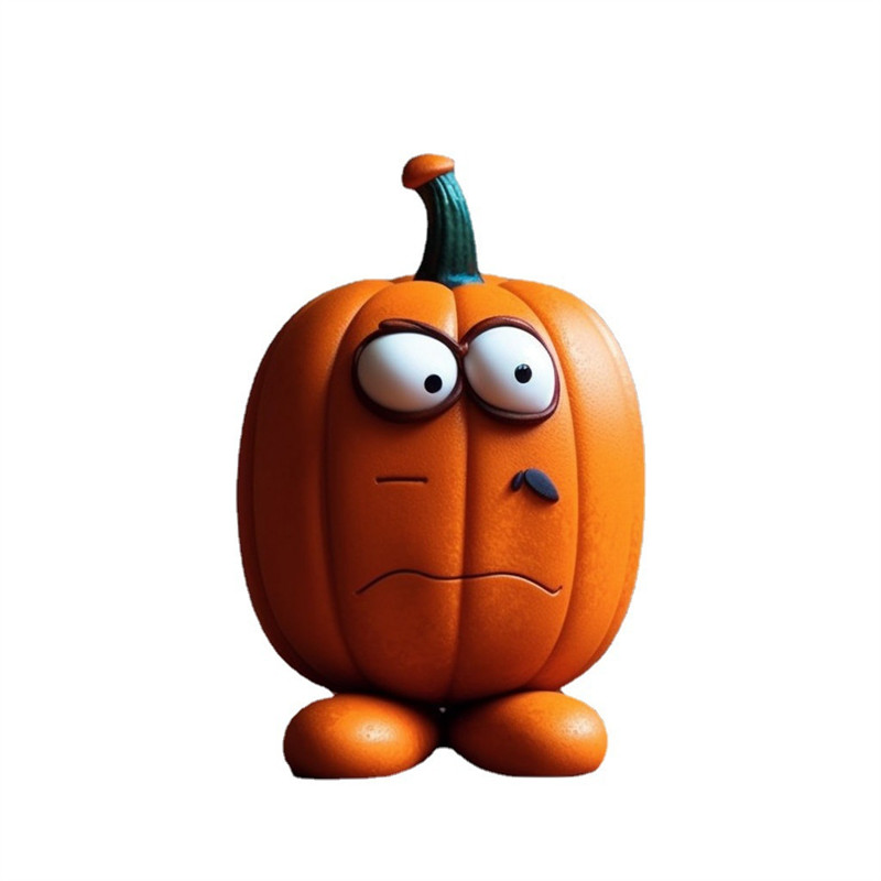 Fun Cartoon Orange Pumpkin Ornament, Halloween Decoration