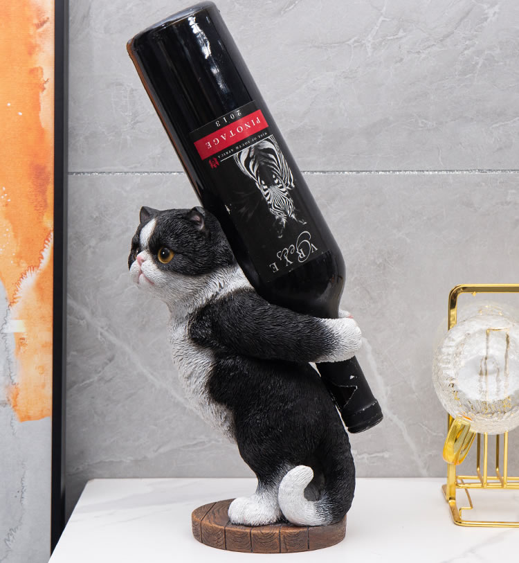 Fun Cat Wine Rack Table Decoration