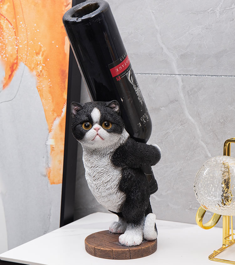 Fun Cat Wine Rack Table Decoration