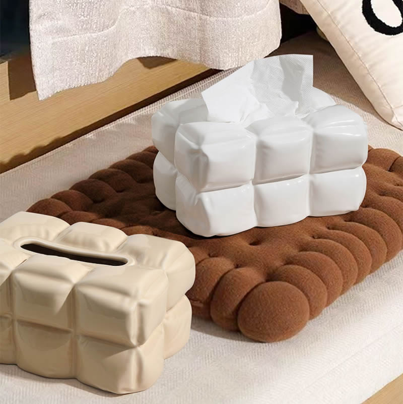 Modern Geometric Art Ceramic Tissue Box