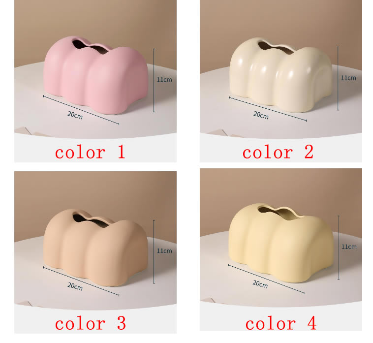 Simple Geometric Art Ceramic Tissue Box