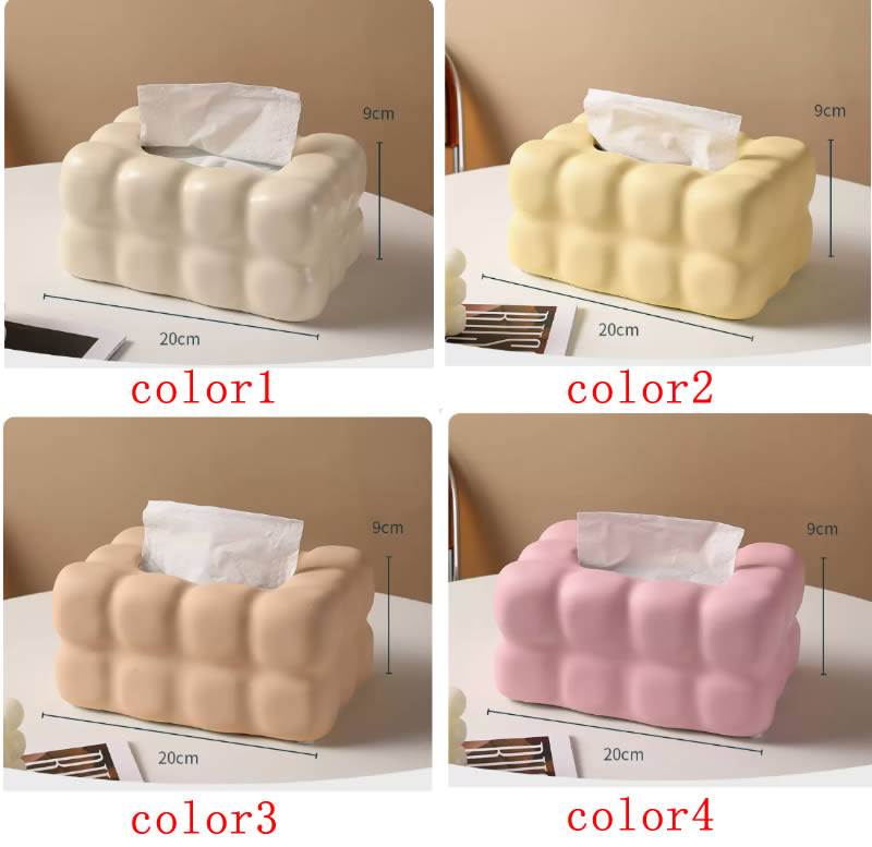 Simple Literary Cream Tissue Box