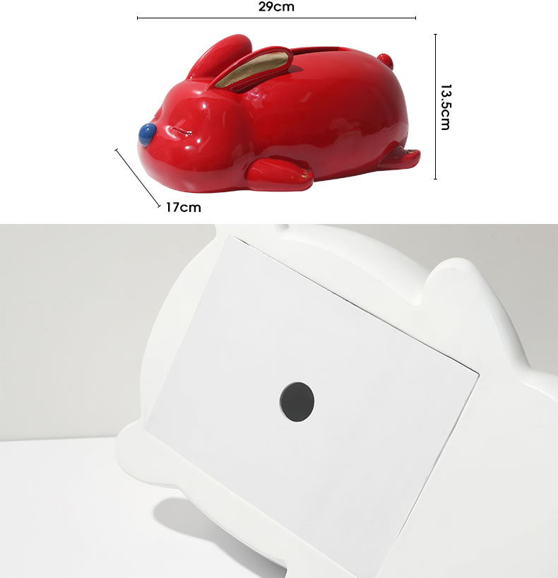 Sleeping Rabbit Ceramic Decorative Tissue Box