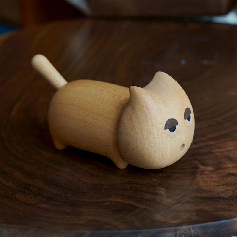 Wooden Playful Cat Toothpick Holder