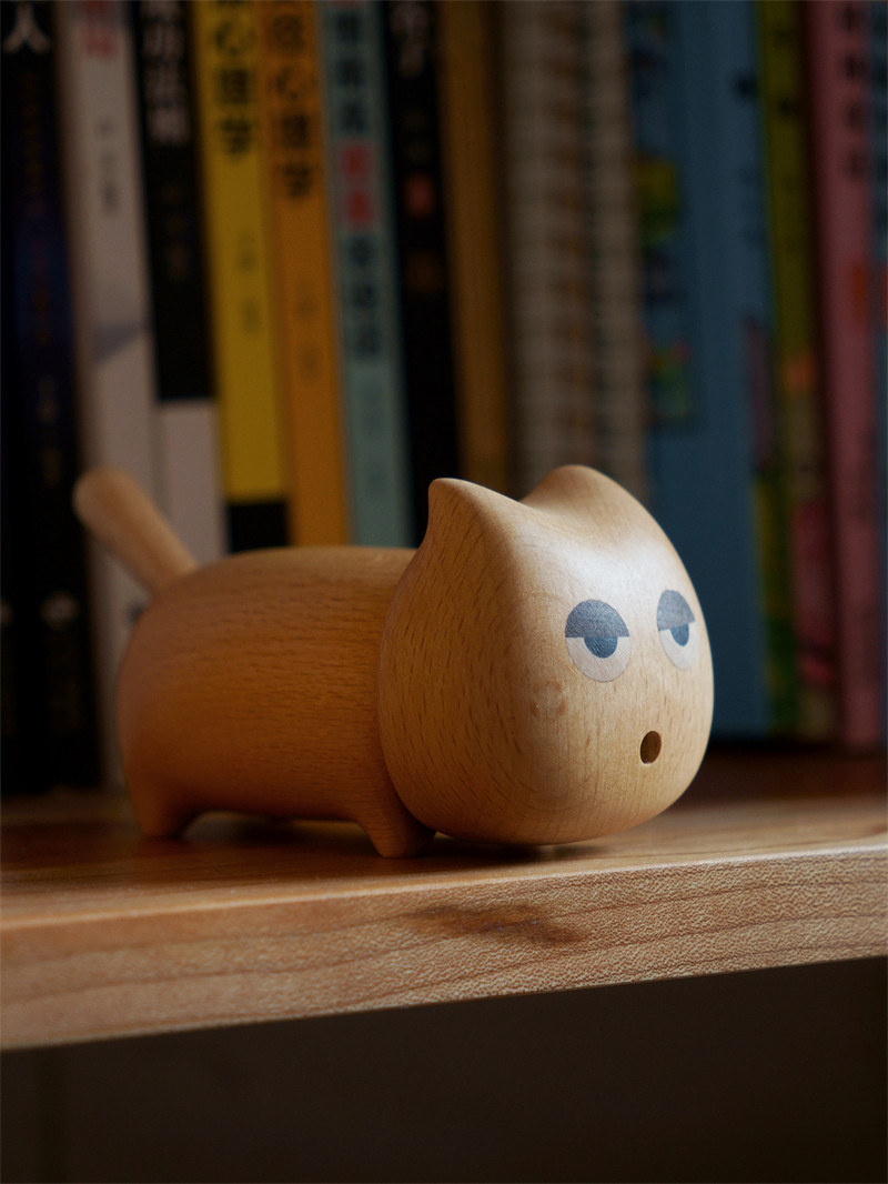 Wooden Playful Cat Toothpick Holder