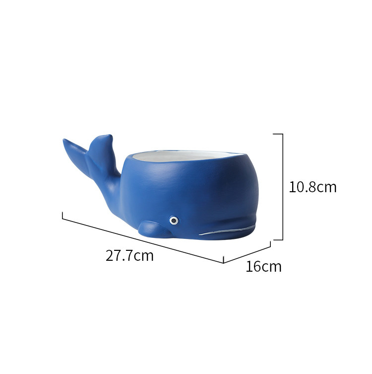 Creative Ceramic Whale Plant Flower Pot, Garden Decoration