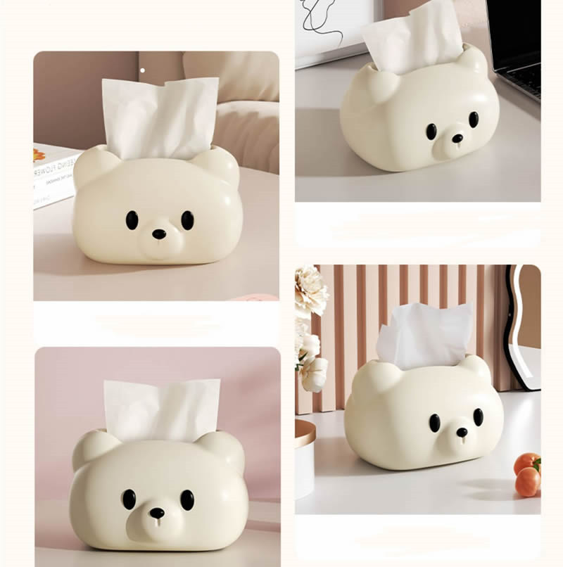 Cute Cartoon Bear Tissue Box Holder,Living Room Bedroom Decoration