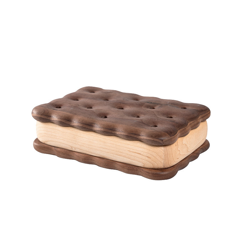 Exquisite Sandwich Biscuit Jewelry Storage Box, Creative Gift