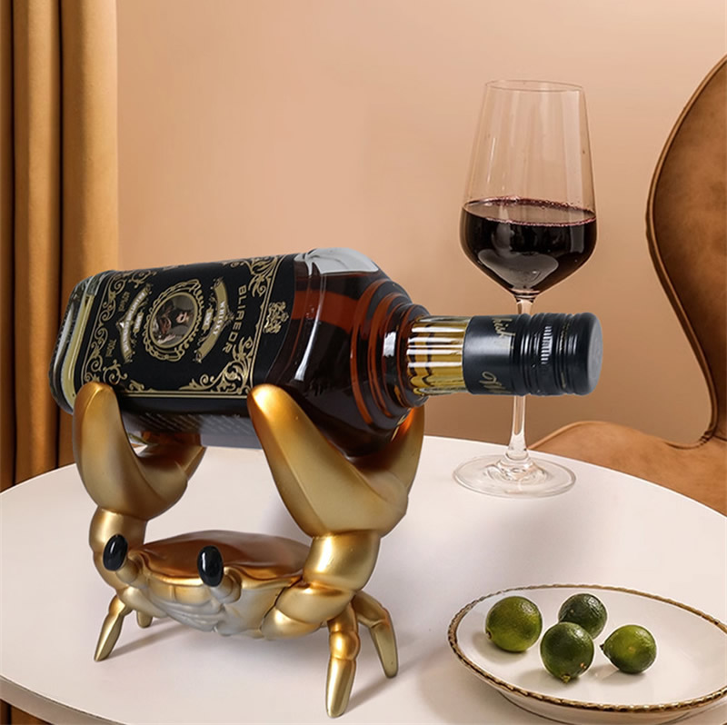 Fun Big Crab Wine Rack, Living Room Art Decoration Ornaments