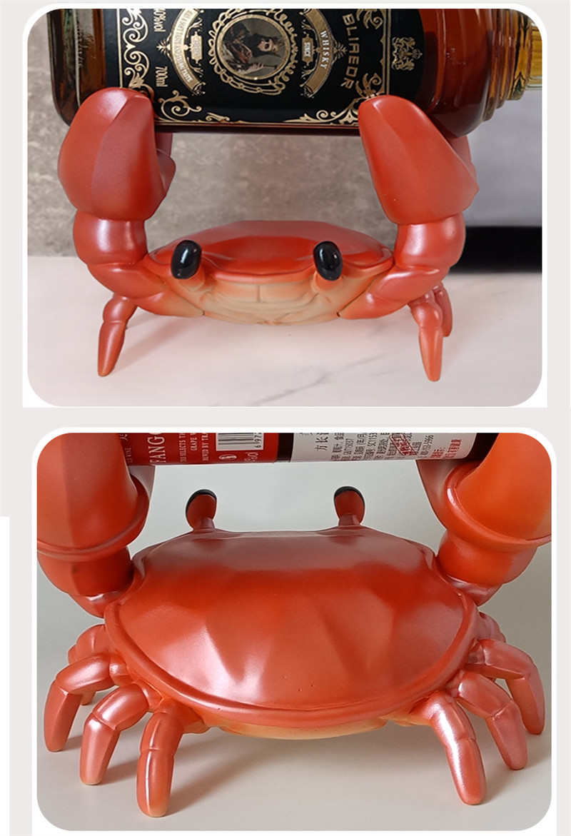 Fun Big Crab Wine Rack, Living Room Art Decoration Ornaments