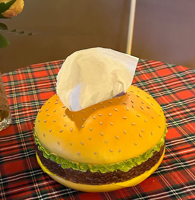 Fun Hamburger Tissue Box, Home & Shop Table Decoration