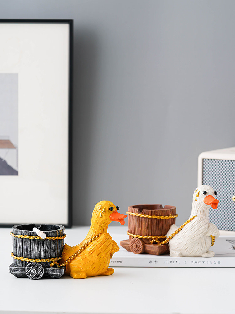 Funny Hard Working Duck Ashtray,Amazing Desktop Decoration