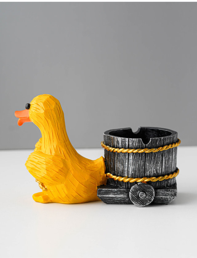 Funny Hard Working Duck Ashtray,Amazing Desktop Decoration