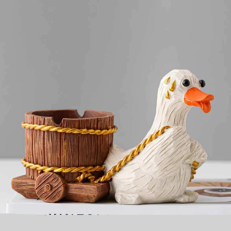 Funny Hard Working Duck Ashtray,Amazing Desktop Decoration