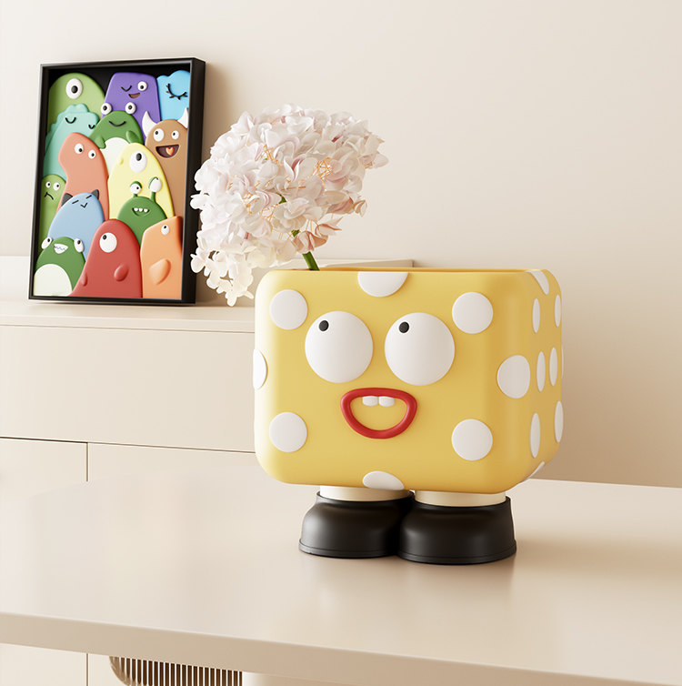 Whimsical Creamy Cartoon Storage Box,Tissue Holder