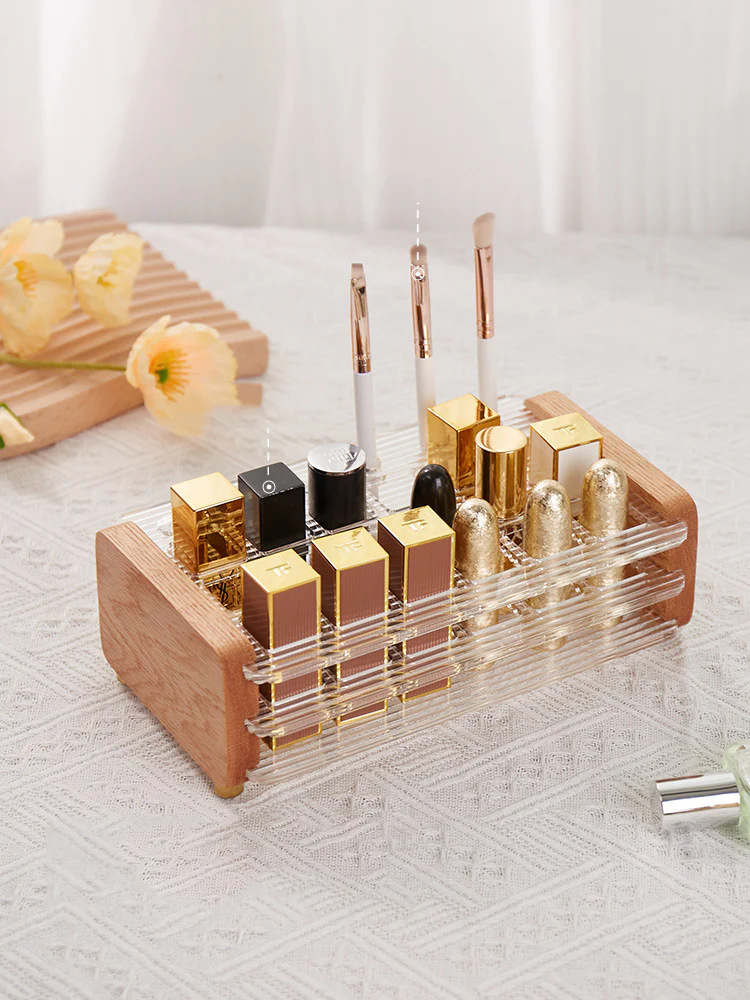 Wood Cosmetics Desktop Storage Box Girl Gift