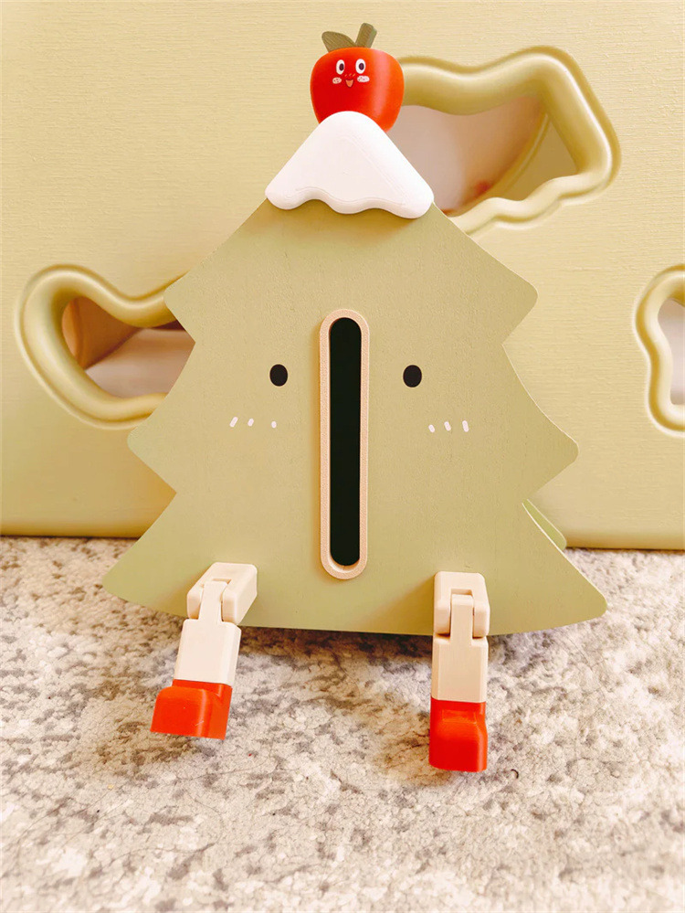 Wooden Christmas Tree Tissue Box - Cute Holiday Decor With Phone Stand