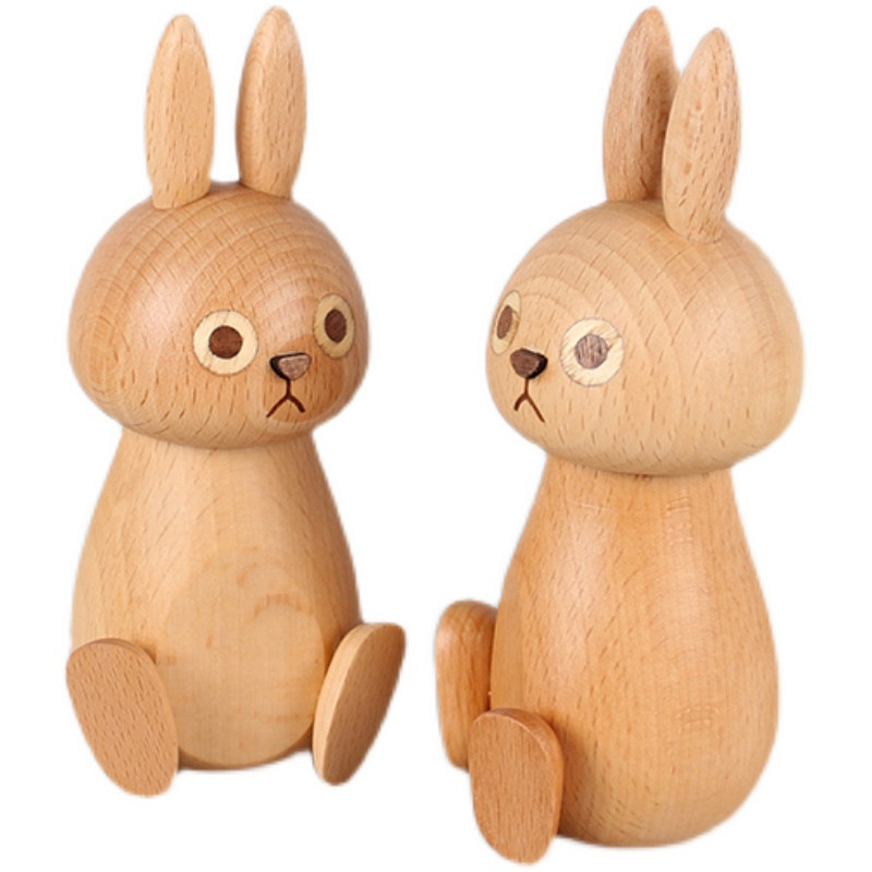 Wooden Rabbit Toothpick Holder