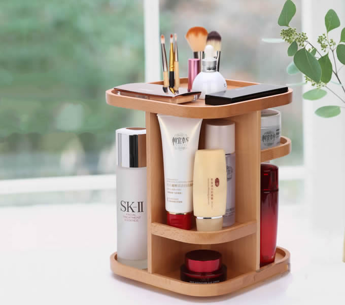 360 Degree Rotation Cosmetic Desktop Storage Organizer 