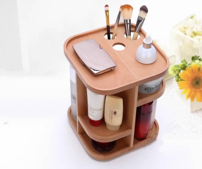 360 Degree Rotation Cosmetic Desktop Storage Organizer 