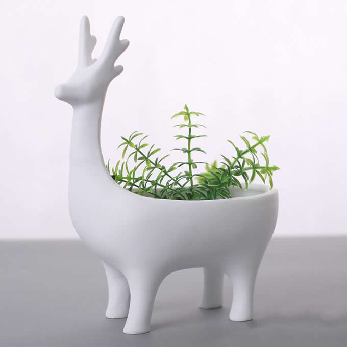 Art Creative Resin Deer Flower Pot