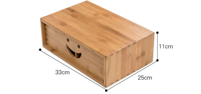 Bamboo Desk Single Drawer Organizer