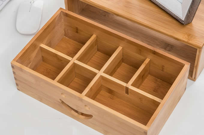 Bamboo Desk Single Drawer Organizer