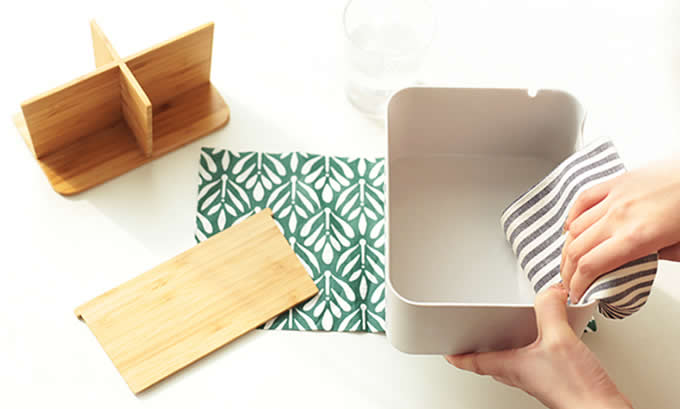  Bamboo Multifunction Office Supplies Storage Box Remote Control Holder Desk Organizer 