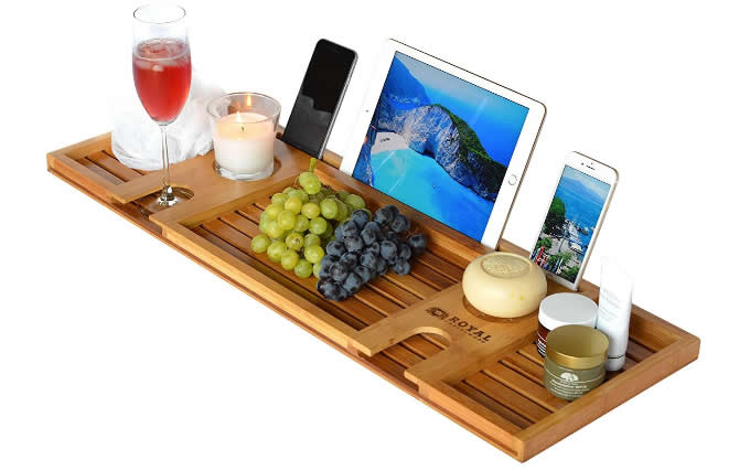 Bamboo Serving Tray and Organizer 