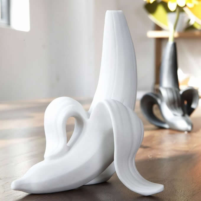 Banana Style Decor Ceramic Vase 