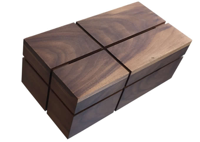 Black Walnut  Wooden  Square Tissue Box