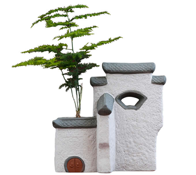  Ceramic House Style Flower Pot Garden Plant Holder Planter Home Decor 